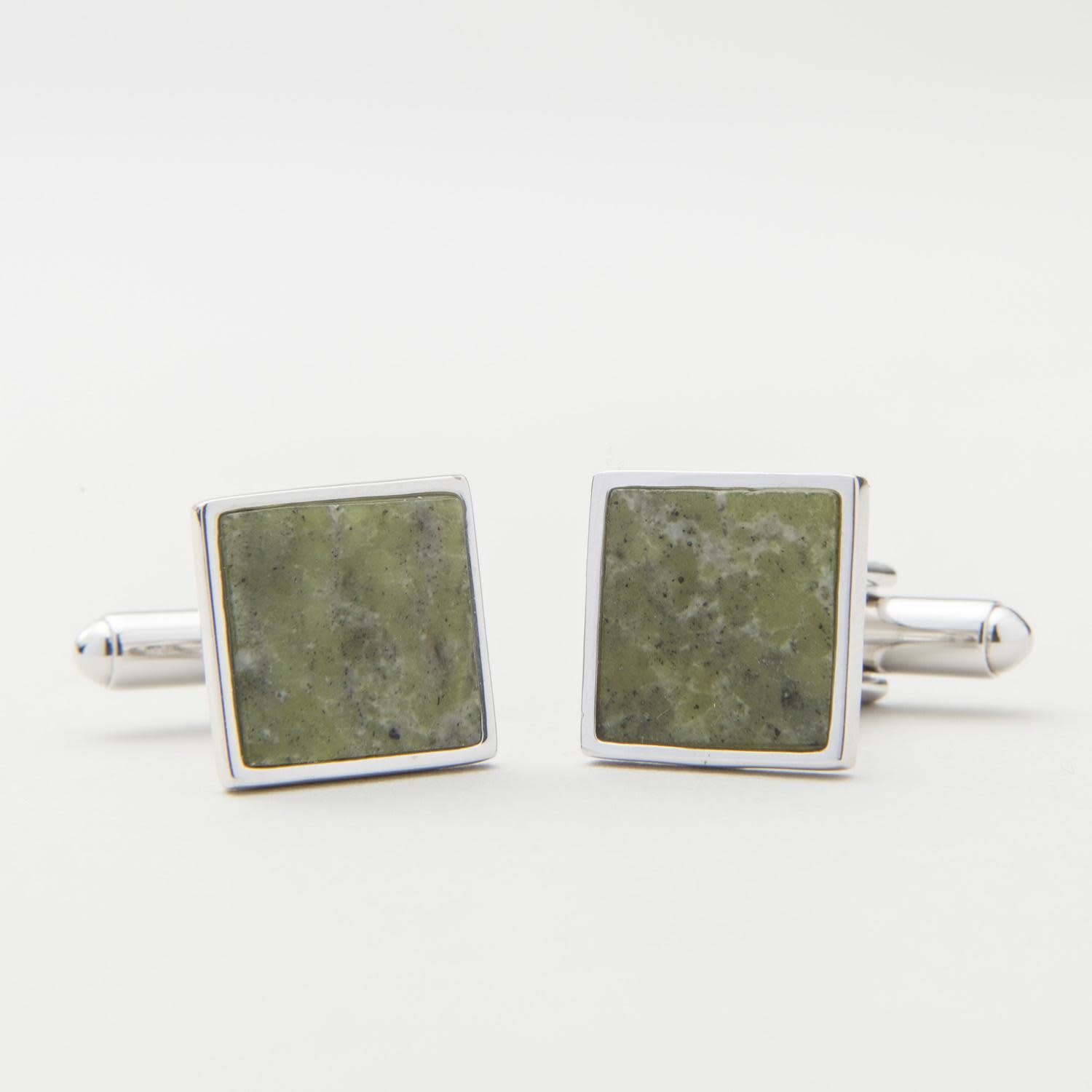 JC Walsh Connemara Marble Cufflinks: Square