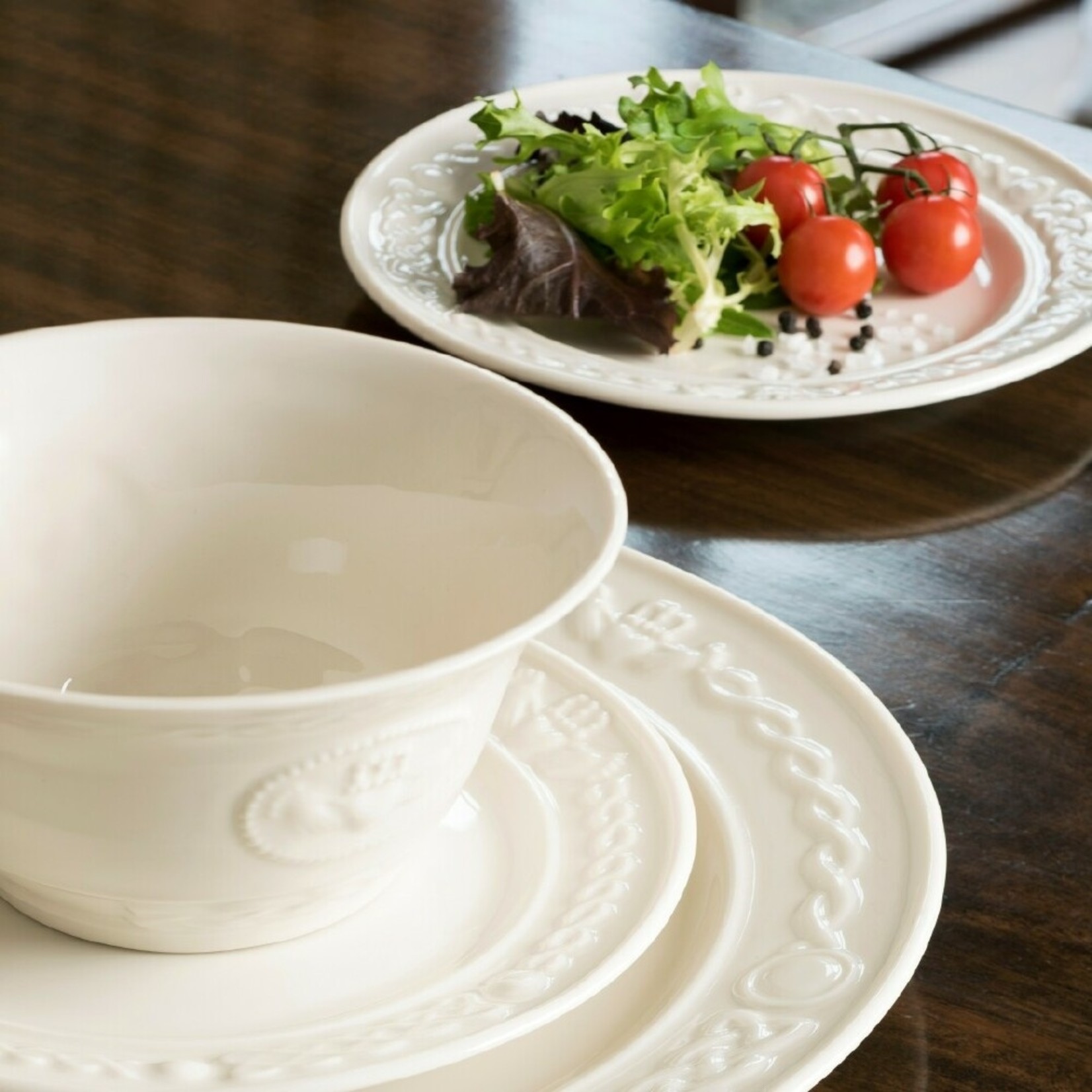 KITCHEN & ACCESSORIES BELLEEK CLADDAGH SOUP BOWL w/ HANDLES