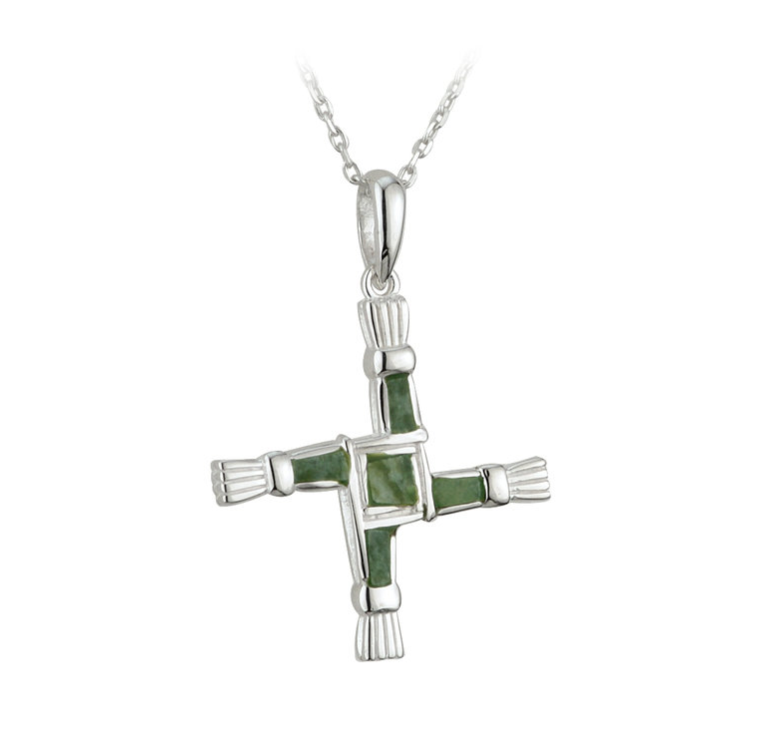 Solvar St. Brigid’s Cross Inlaid with Connemara Marble