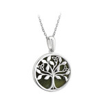 Solvar Sterling Silver Connemara Marble Tree of Life Pendant