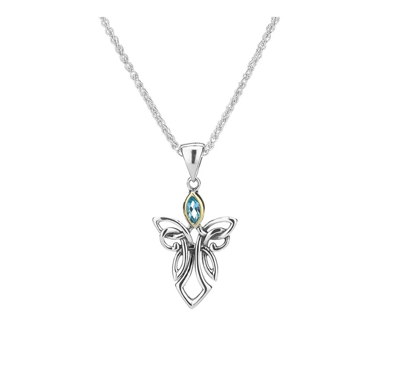 Keith Jack Silver + 10k Guardian Angel Pendant by Keith Jack