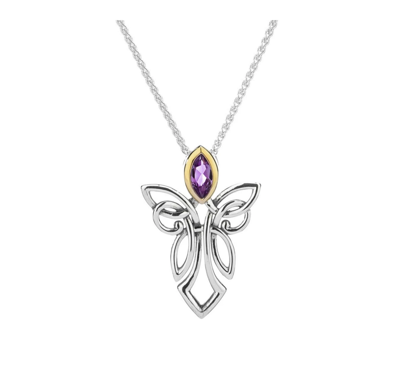 Keith Jack Silver + 10k Guardian Angel Pendant by Keith Jack