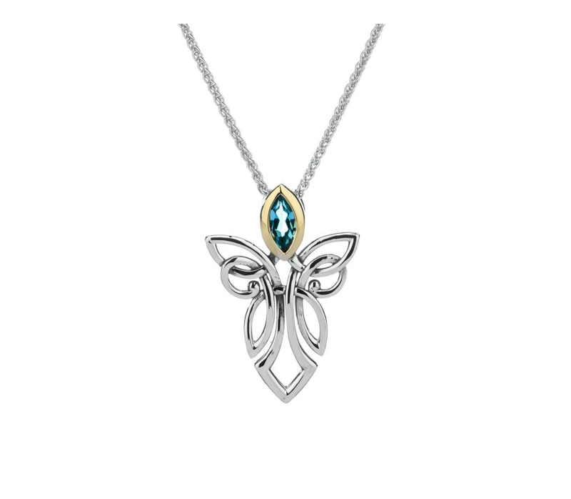 Keith Jack Silver + 10k Guardian Angel Pendant by Keith Jack