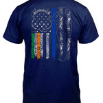 Coastal Tees Irish Police Navy T-Shirt
