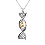 Celtic DNA Jewelry Celtic DNA Necklace SS w/14k Gold
