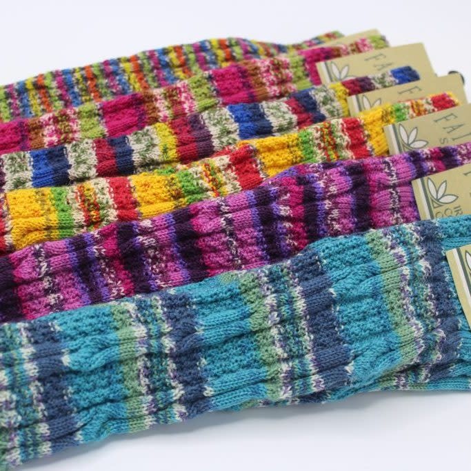 Grange Crafts Ltd Fair Isle Socks Long: Size Medium