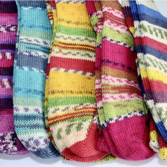 Grange Crafts Ltd Fair Isle Wool Socks: Size Medium