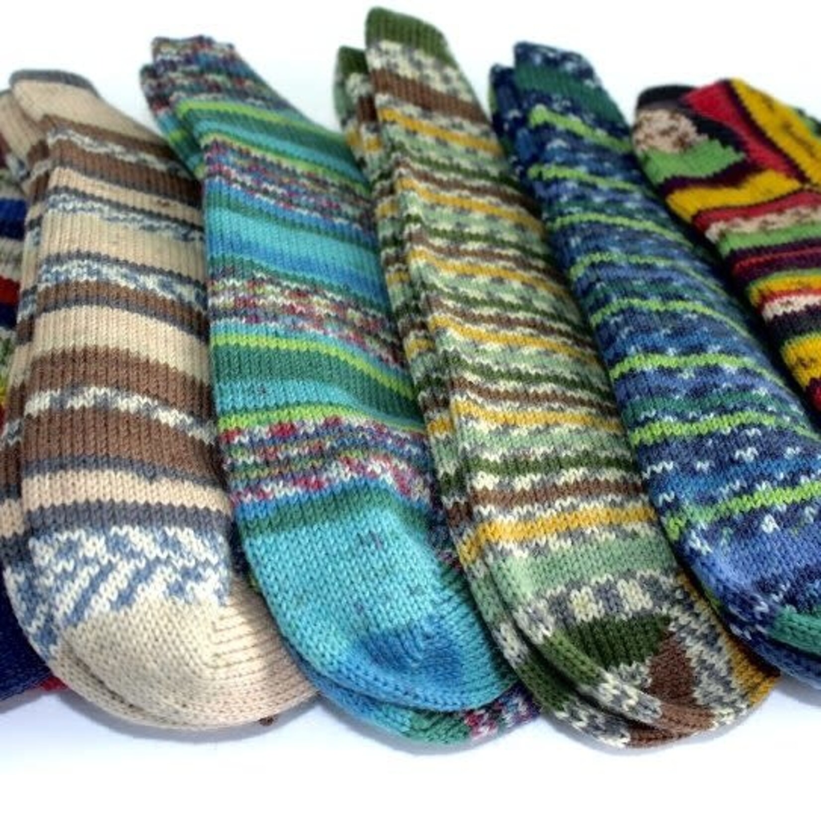 Grange Crafts Ltd Fair Isle Wool Socks: Size Medium