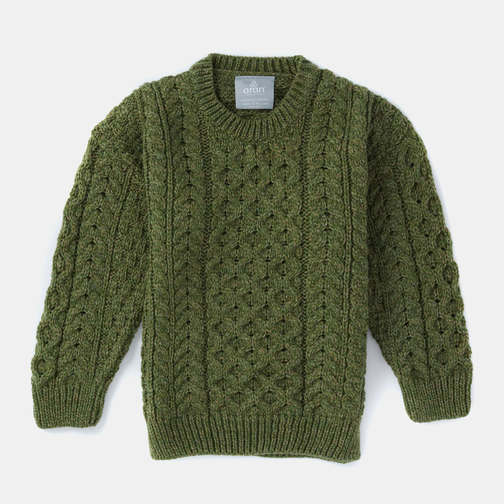 Aran Woollen Mills Child Aran Supersoft Wool Crewneck Sweater