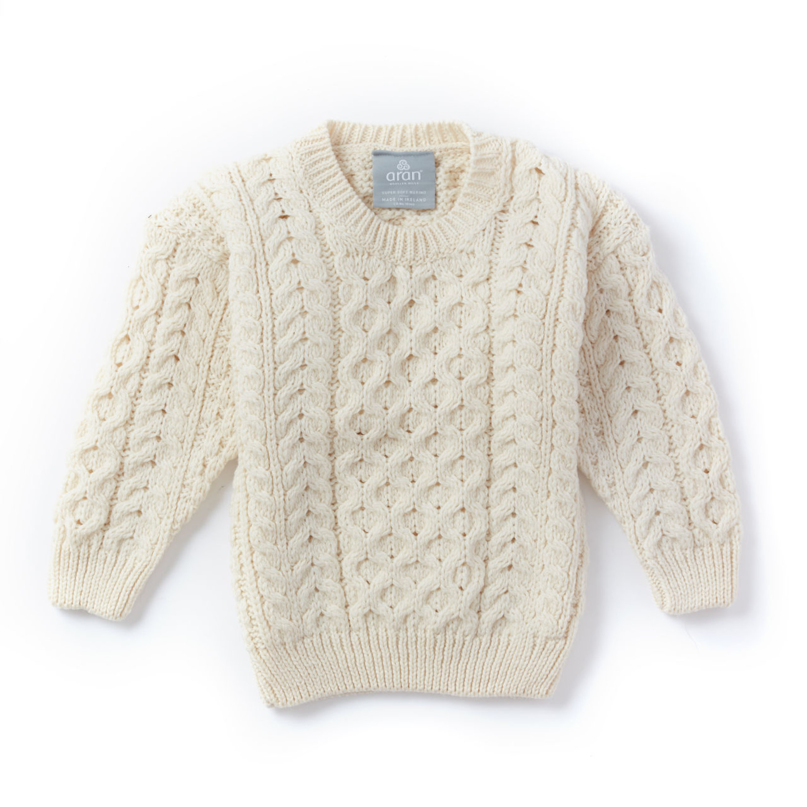 Kid's Super Soft Merino Cable Knit Aran Sweater