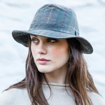 Mucros Tartan Green Wax Rain Hat