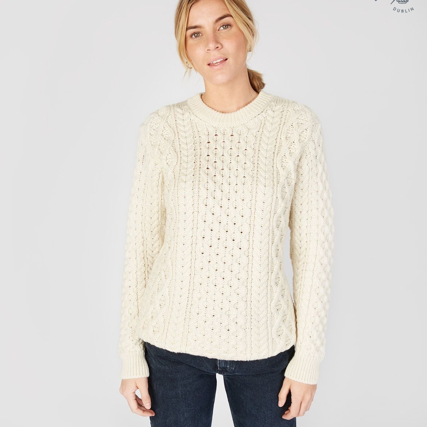 IrelandsEye Knitwear Unisex Honeycomb Stitch Sweater *Multiple Colors*
