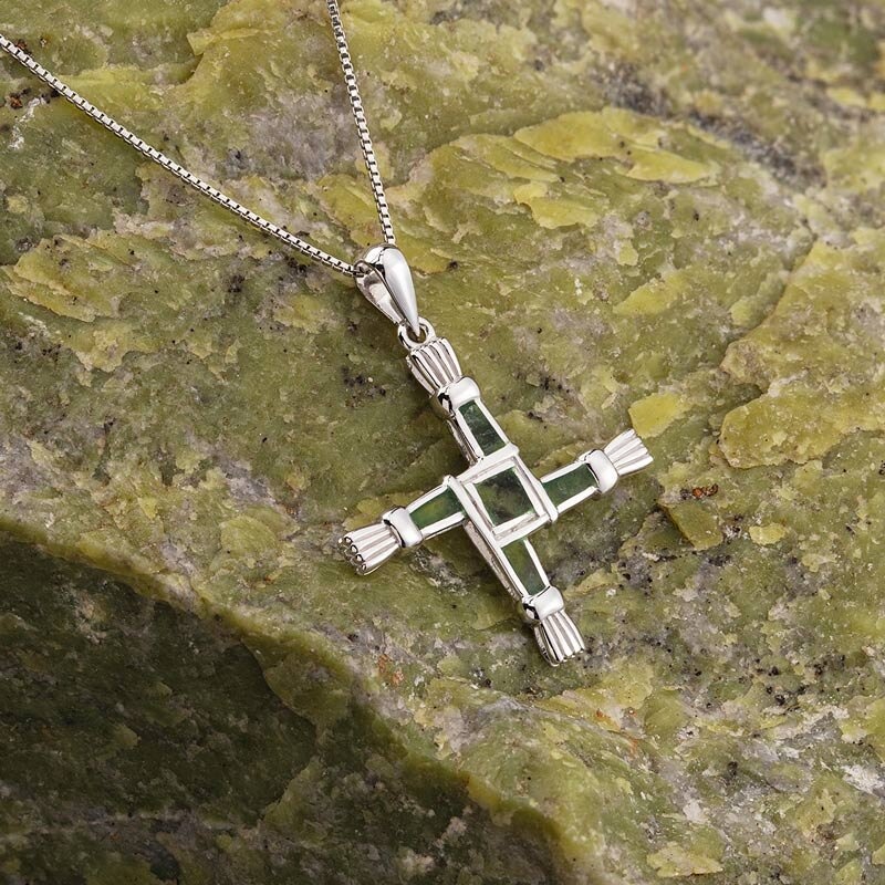 Solvar St. Brigid’s Cross with Connemara Marble