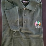 "Irish" Green Polo with Flags