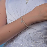 Solvar Little Tara Celtic Cross Bracelet with Pearls