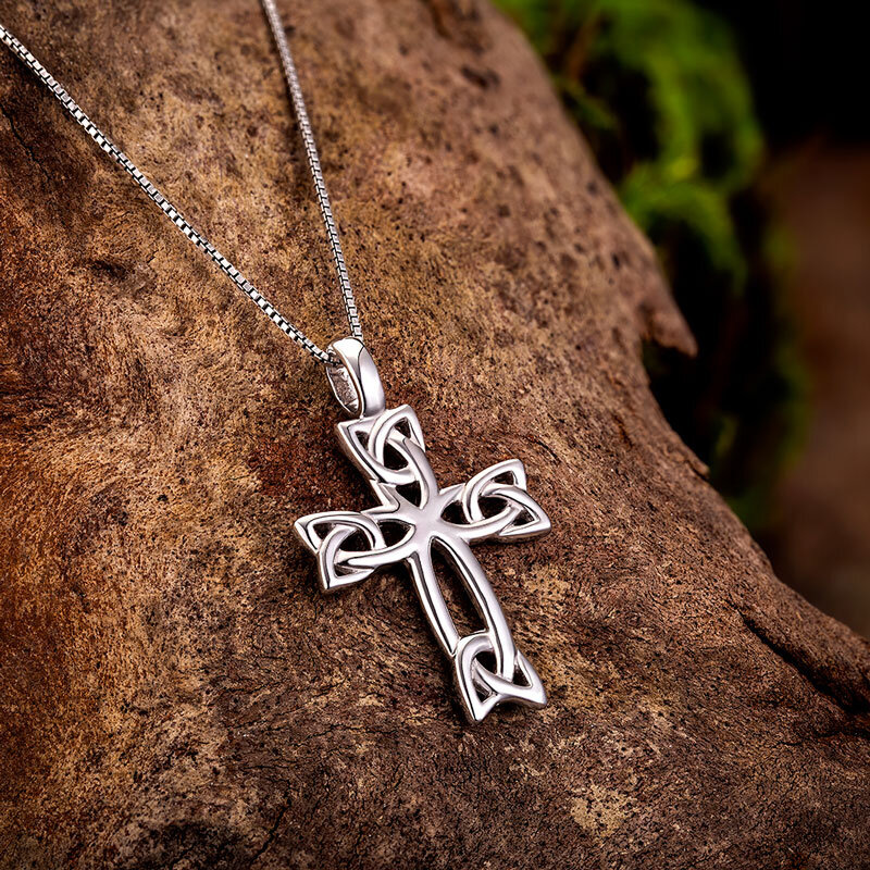 Solvar Sterling Silver Knotwork Celtic Cross