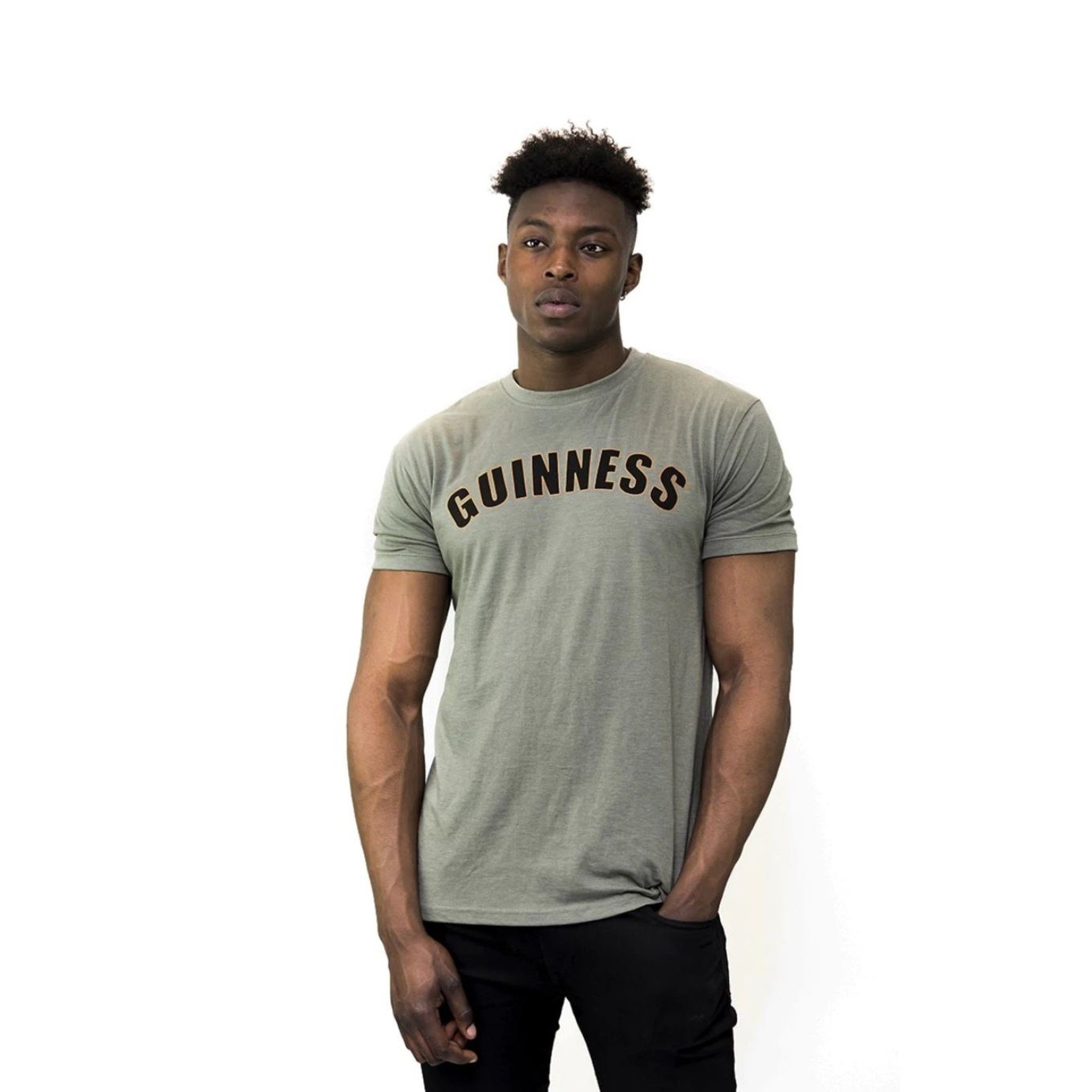 Guinness Men's Grey Baseball T-Shirt-Large