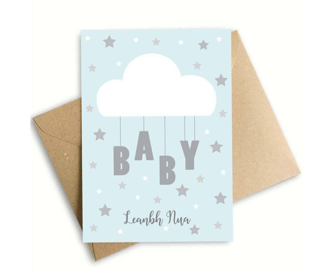 Prints of Ireland New Baby Boy Card