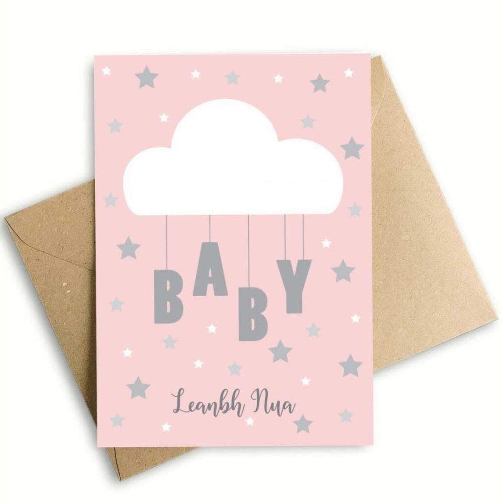 Prints of Ireland New Baby Girl Card