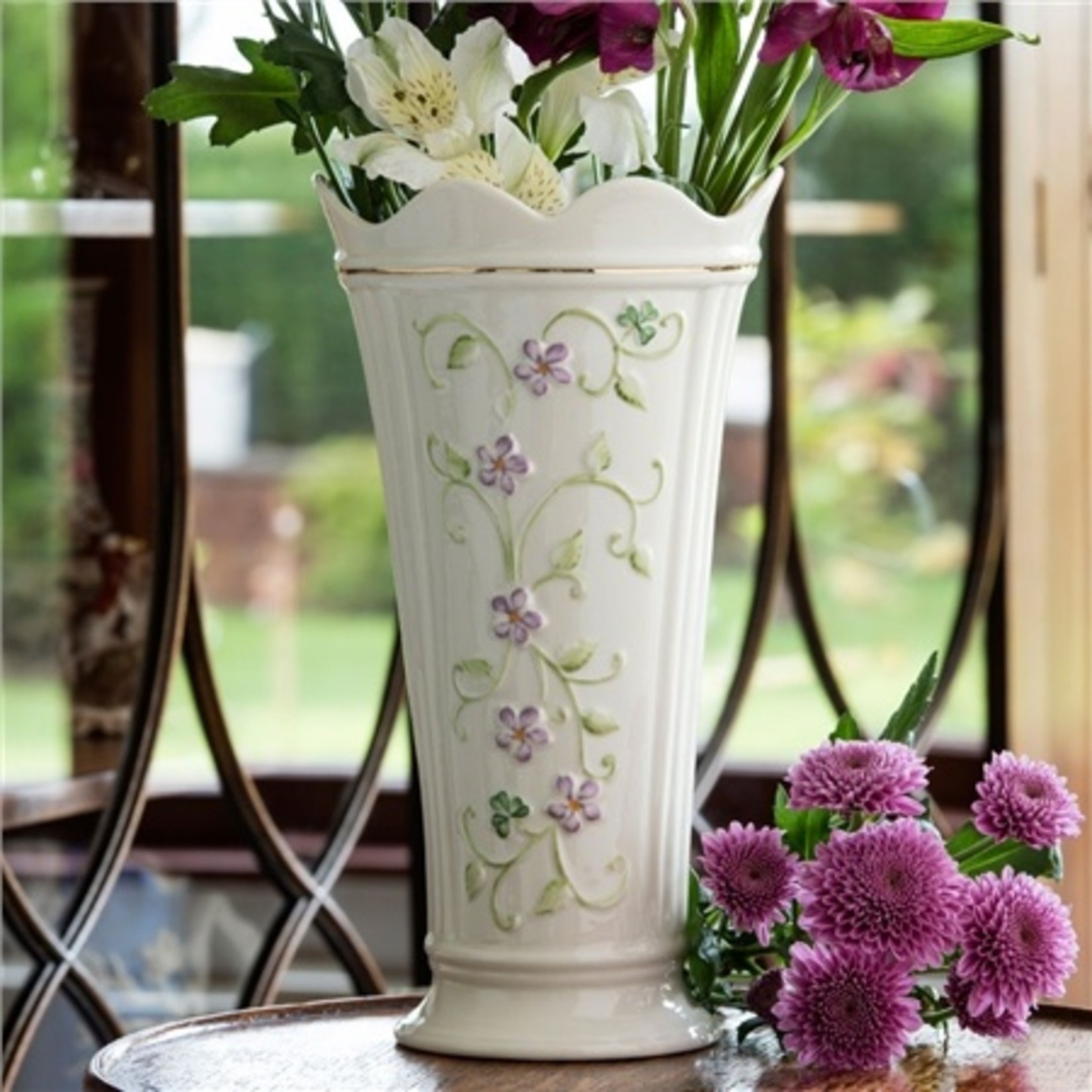 Belleek Belleek Irish Flax 9.5" Vase