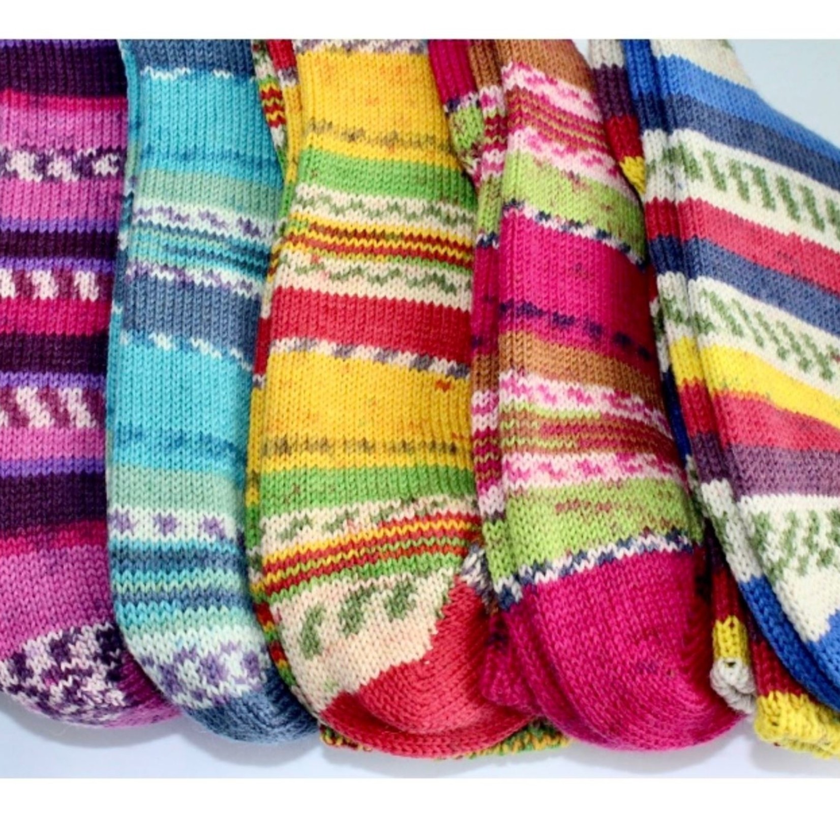 Grange Crafts Ltd Fair Isle Unisex Socks: Size Large