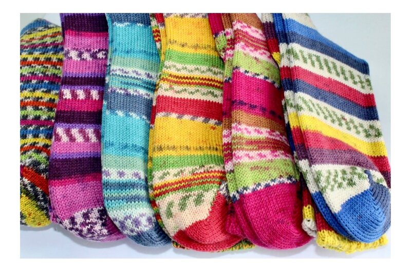 Grange Crafts Ltd Fair Isle Unisex Socks: Size Large