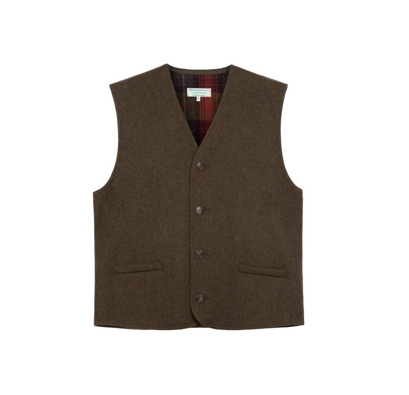 Jimmy Hourihan Men's Wool Waist Coat: Moss