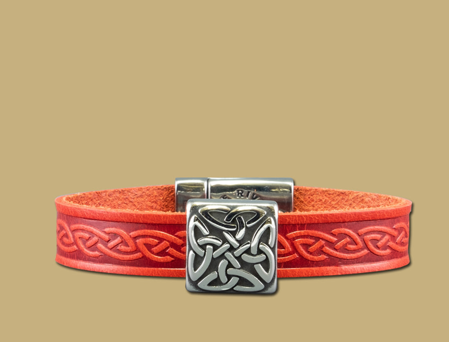 Lee River Braden Square Magnetic Leather Cuff (Assort. Colors)