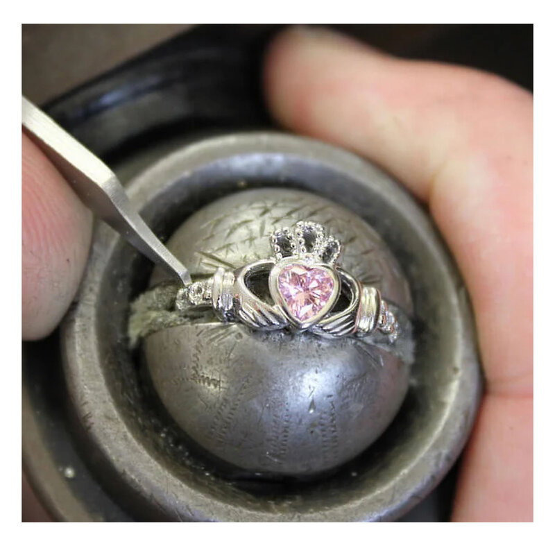 Shanore S/S October Birthstone Claddagh Ring