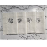 Irish Linen House Linen Placemats:  Set of 4 Claddagh/Silver