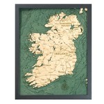 Woodchart Wood Carved Map of Ireland