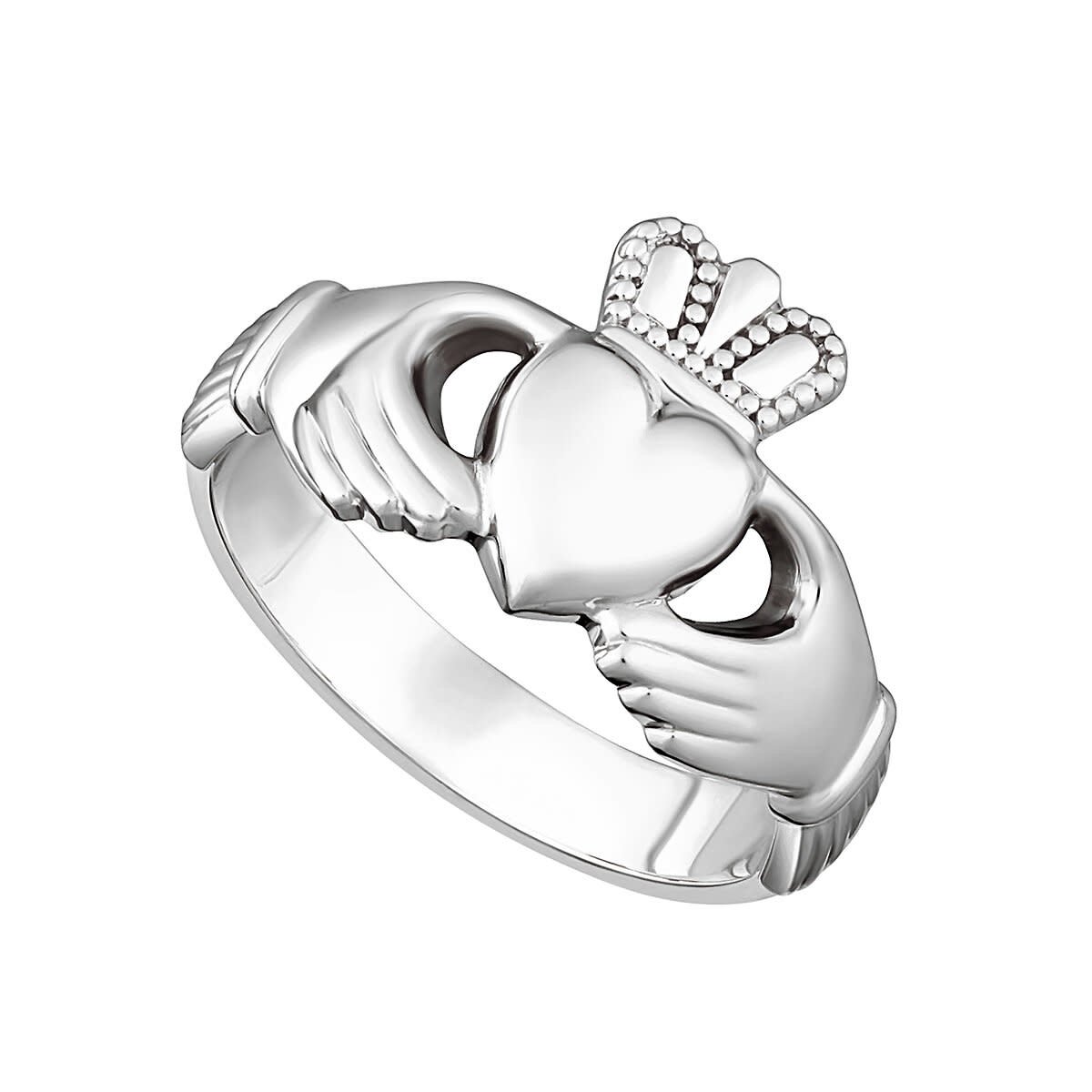 Solvar Sterling Silver Claddagh Ring (Heavy)