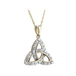 10k Gold Diamond 'Illusion' Trinity Knot Pendant