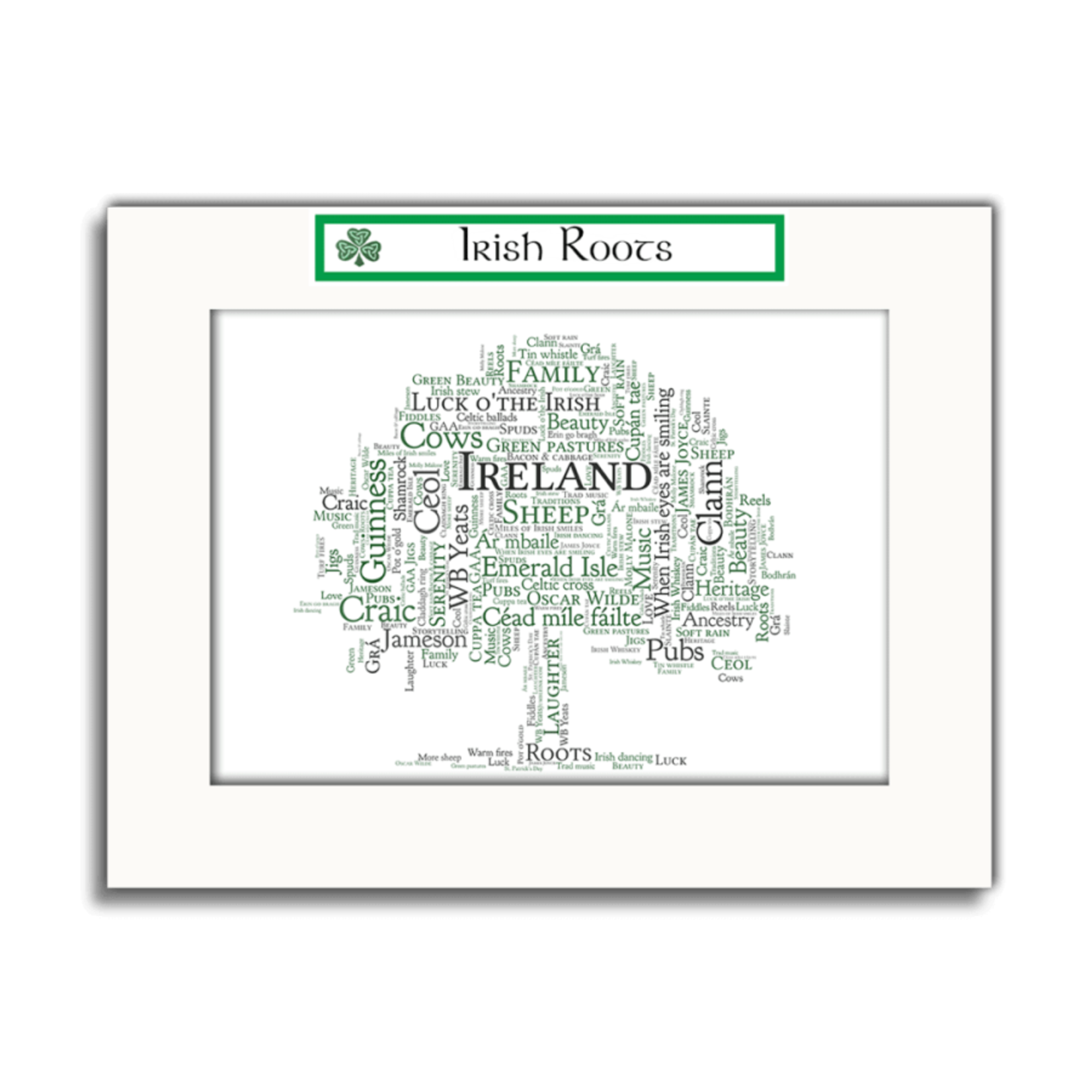 Ireland With Love Word Map: Oak Tree