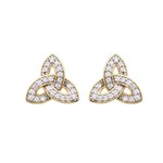 Shanore 14kt Gold Vermeil Trinity Post Earrings w/ CZ