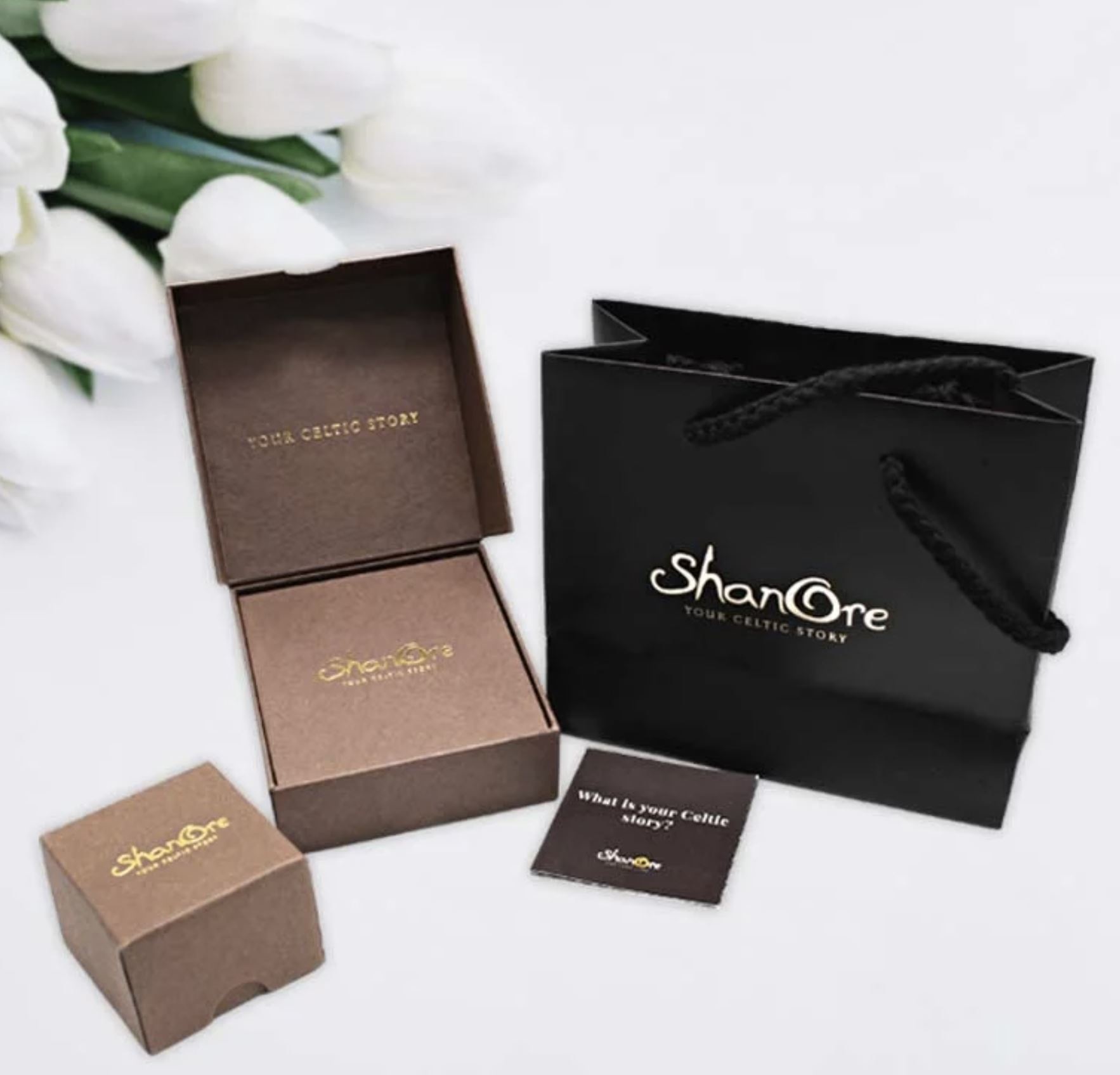 Shanore 14kt Gold Vermeil Trinity Post Earrings w/ CZ