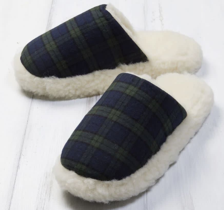 Lee Valley Ireland Blackwatch Tartan Wool Slippers
