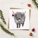 Cherith Harrison Highland Cow Christmas Card