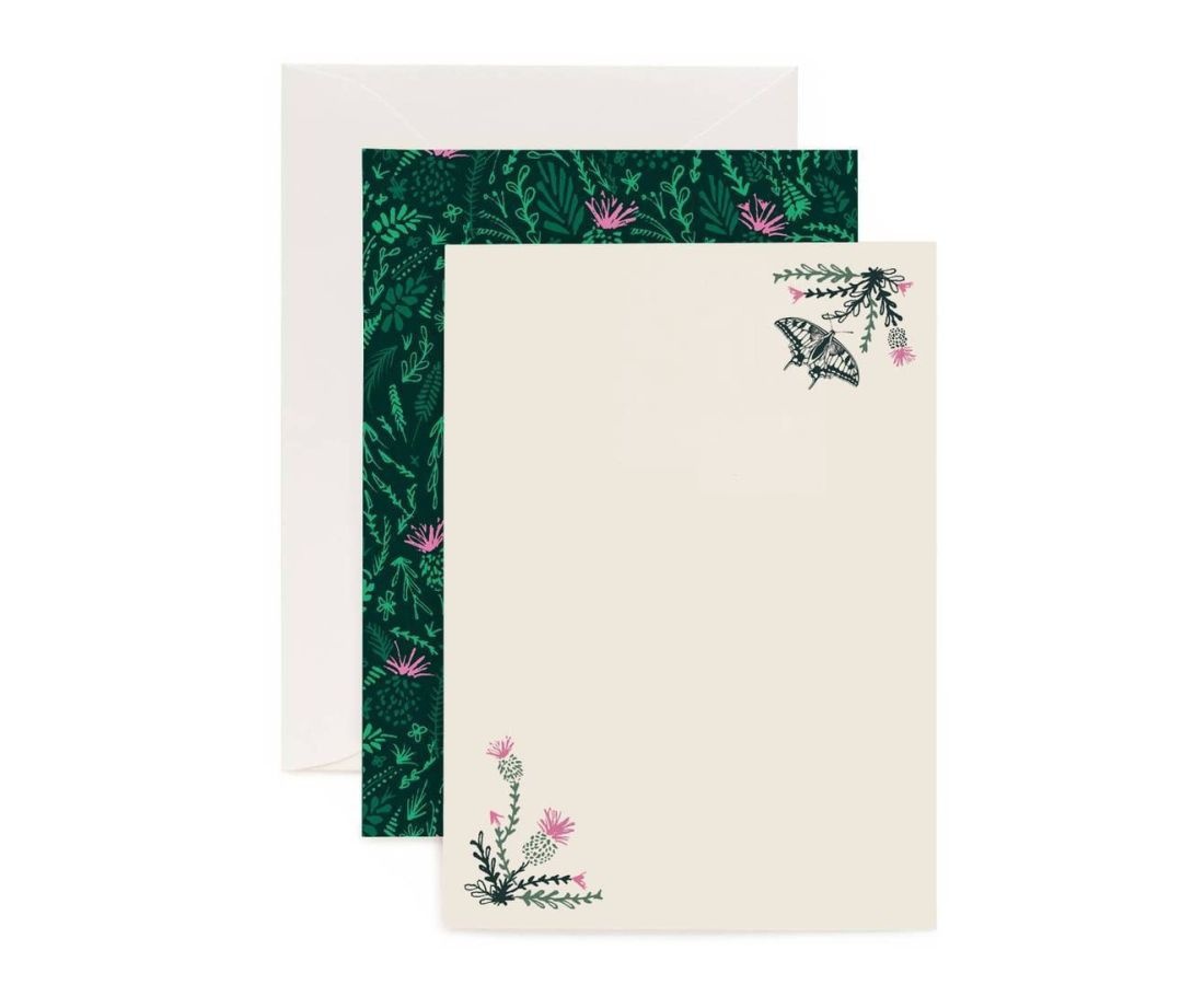 Cherith Harrison Thistle and Butterflies Stationery Set