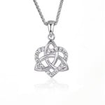 Boru Jewelry Trinity Heart Necklace w/ CZ