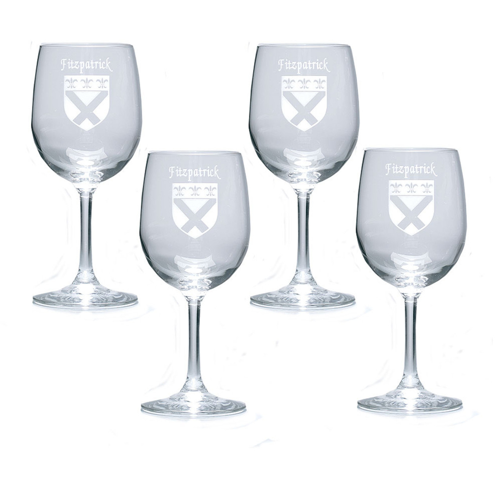Sexton Company Custom Coat of Arms Wine Glass Set of 4