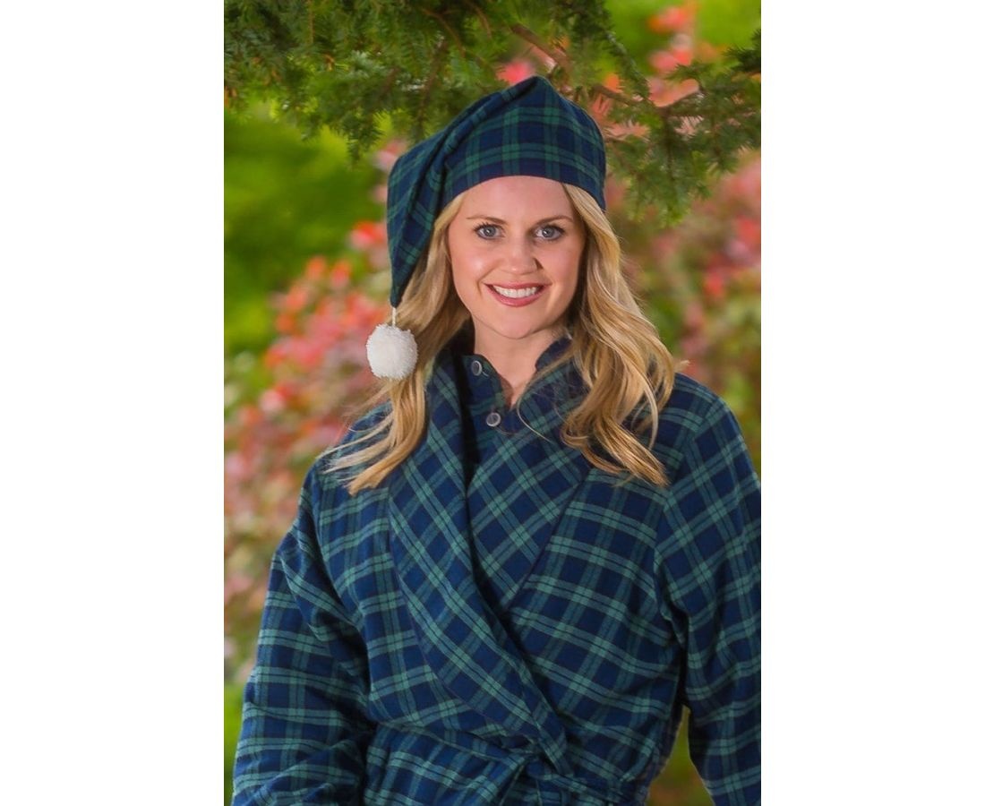 Lee Valley Ireland Green and Navy Tartan Nightcap