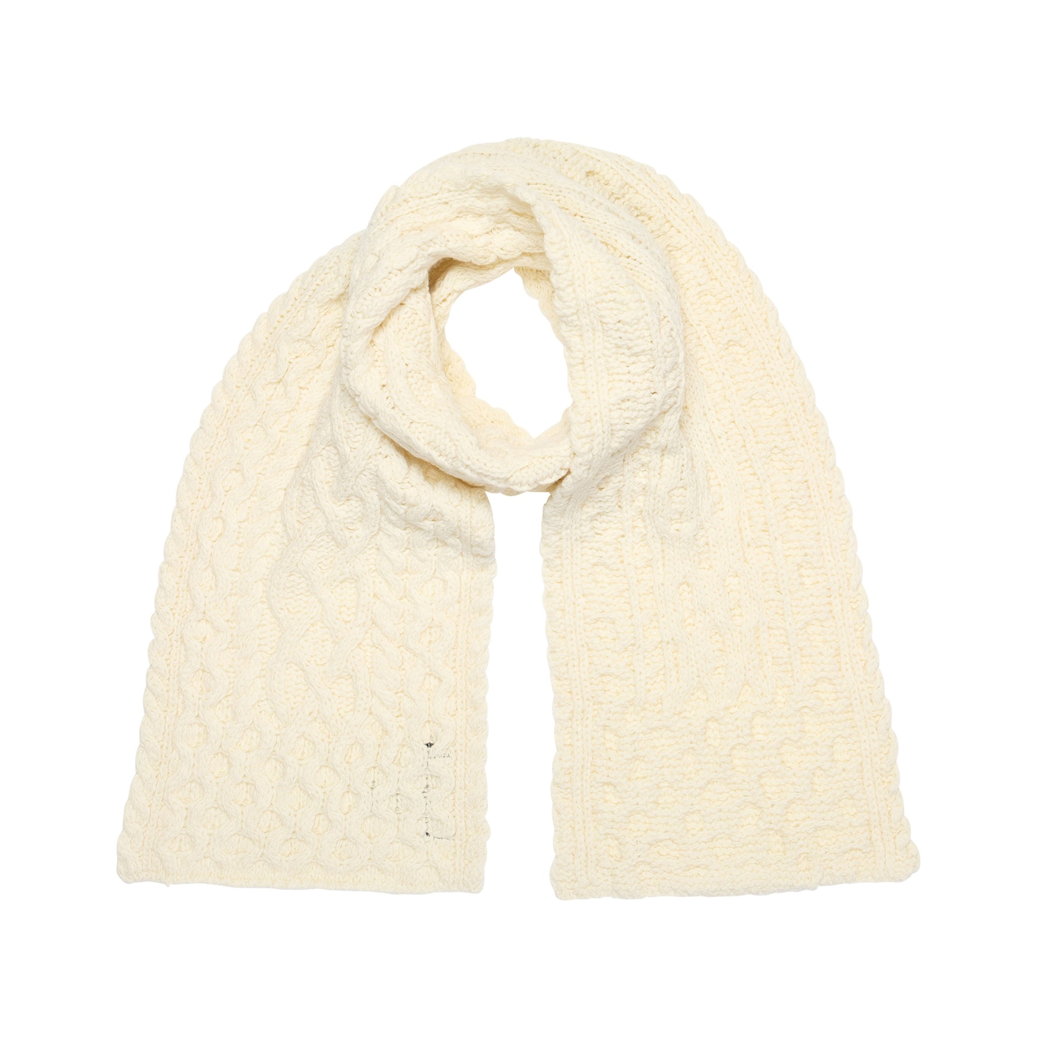 IrelandsEye Knitwear Cashmere-Wool Aran Scarf  *Multiple Colors*