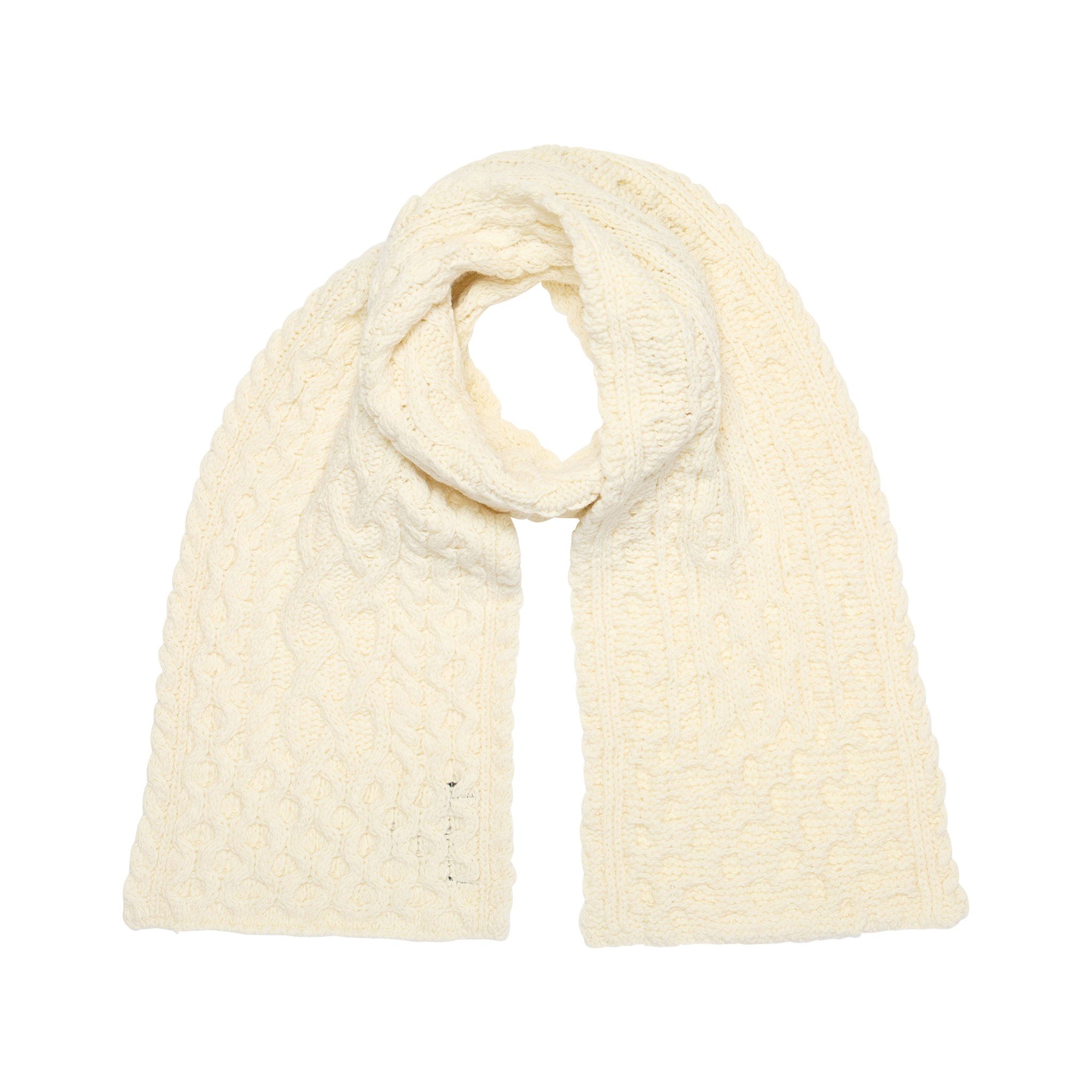 IrelandsEye Knitwear Cashmere-Wool Aran Scarf  *Multiple Colors*