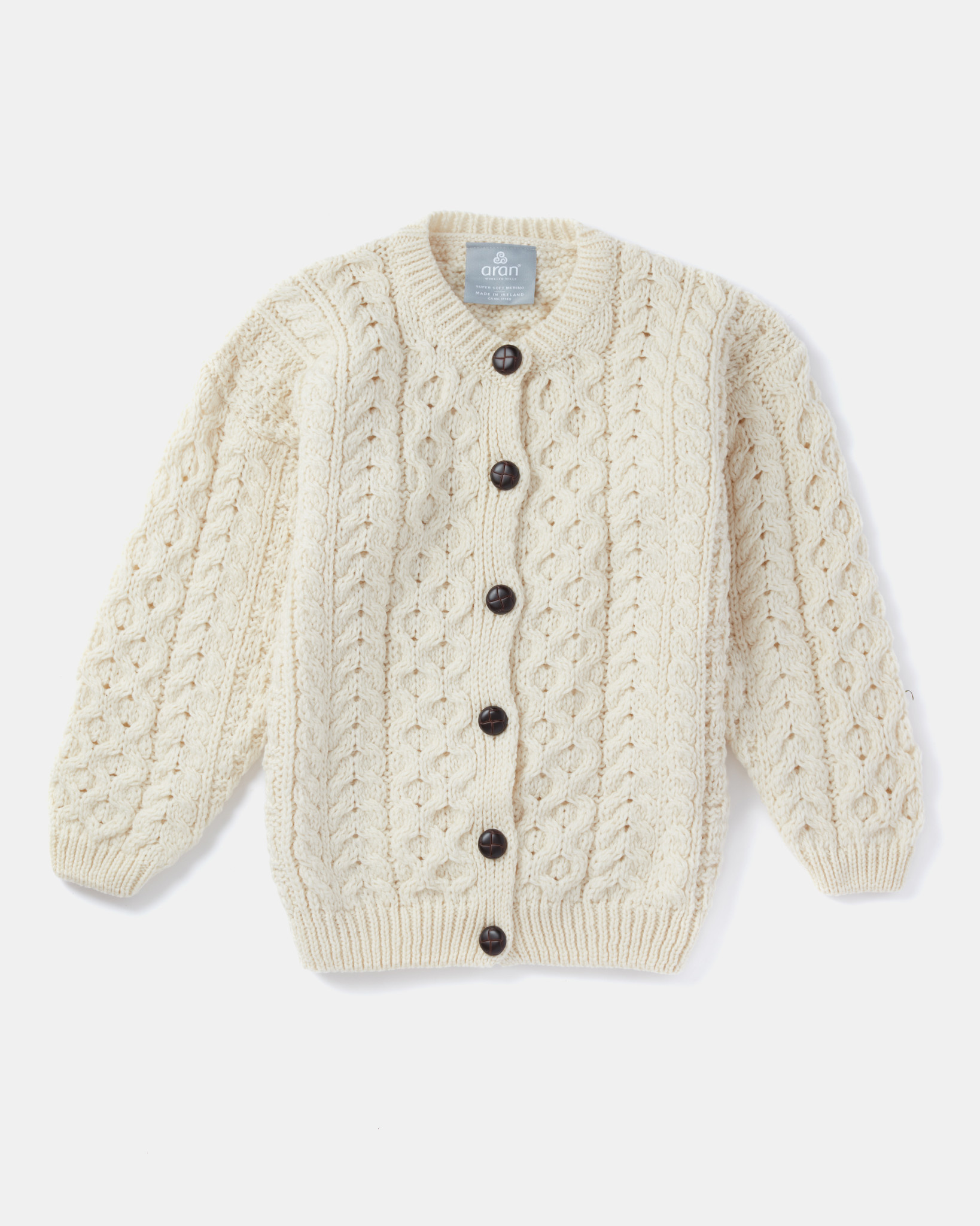 Aran Woollen Mills Child's Aran SuperSoft Cardigan
