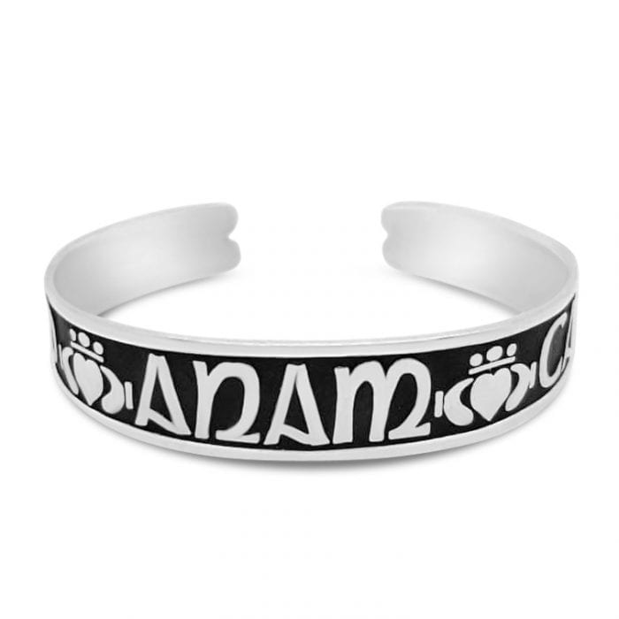 Boru Jewelry Mo Anam Cara Bangle Bracelet Medium Oxidized