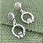 Zaxzo Celtic Claddagh Drop Earrings