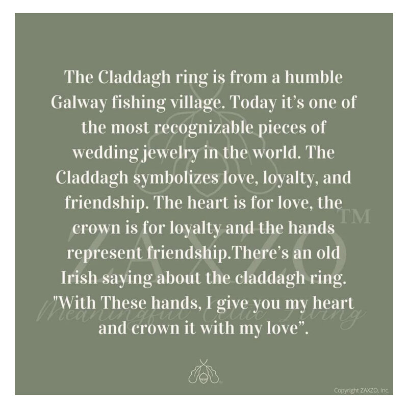 Zaxzo Celtic Claddagh Drop Earrings
