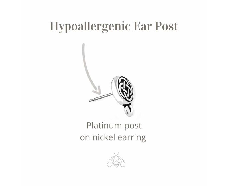 Zaxzo Celtic Claddagh Drop Earrings