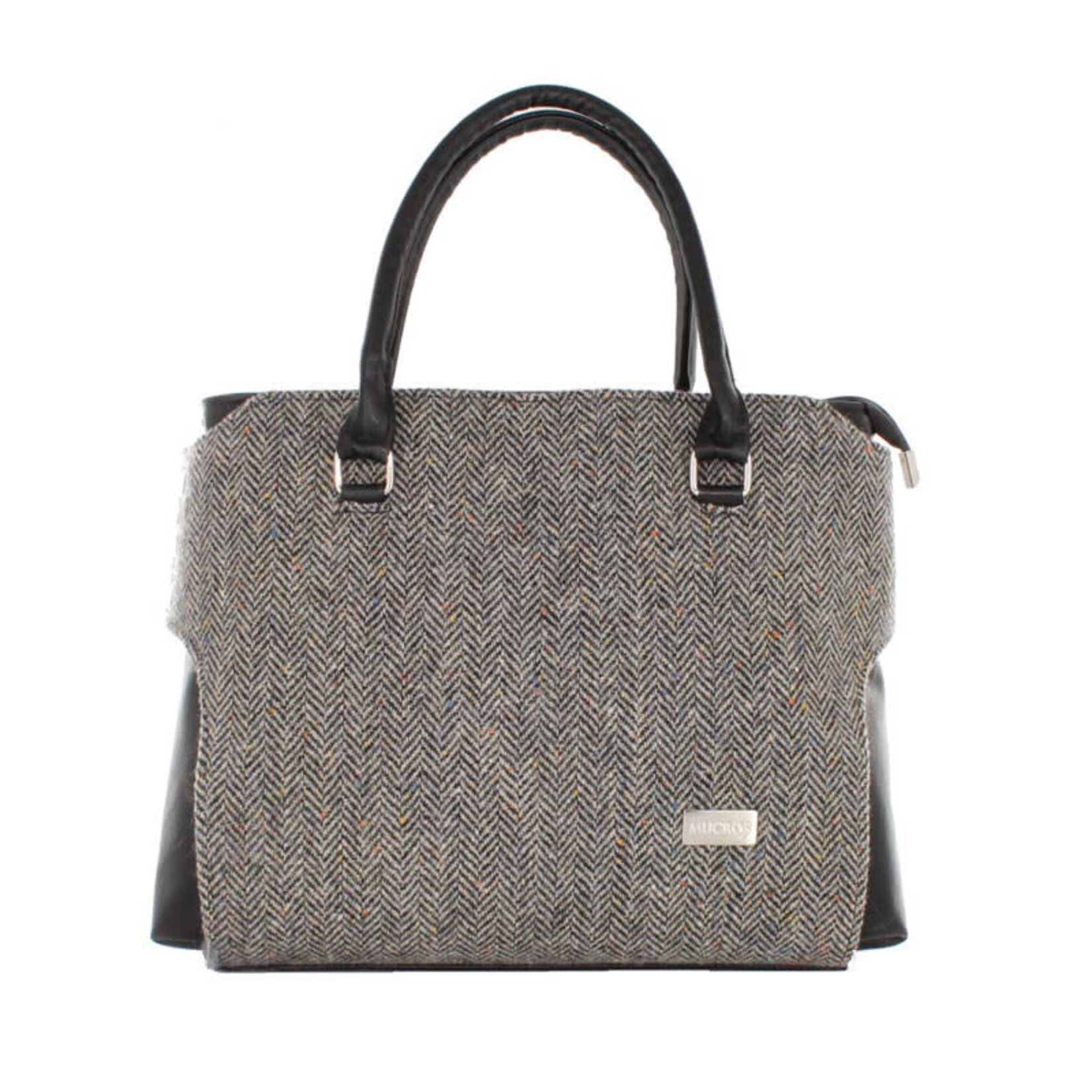 Mucros Emily Leather Bag: Charcoal Fleck